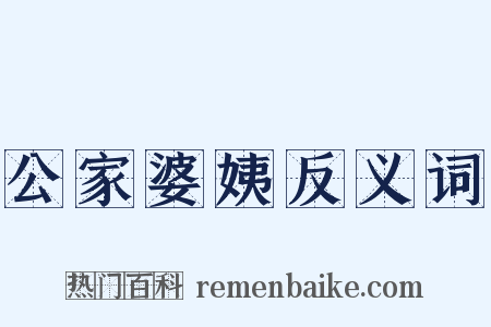 公家婆姨反义词是什么意思的图片